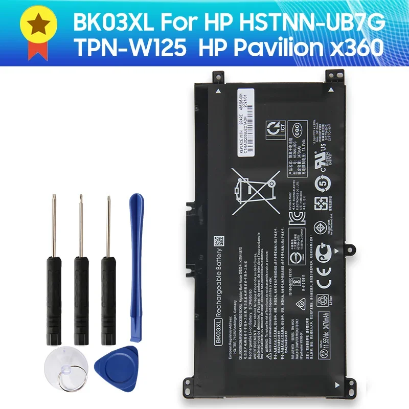

Запасная батарея BK03XL для HP Pavilion X360 14-BA 14M-BA HSTNN-UB7G 916811-855, запасная батарея 13,2 Вт/ч в