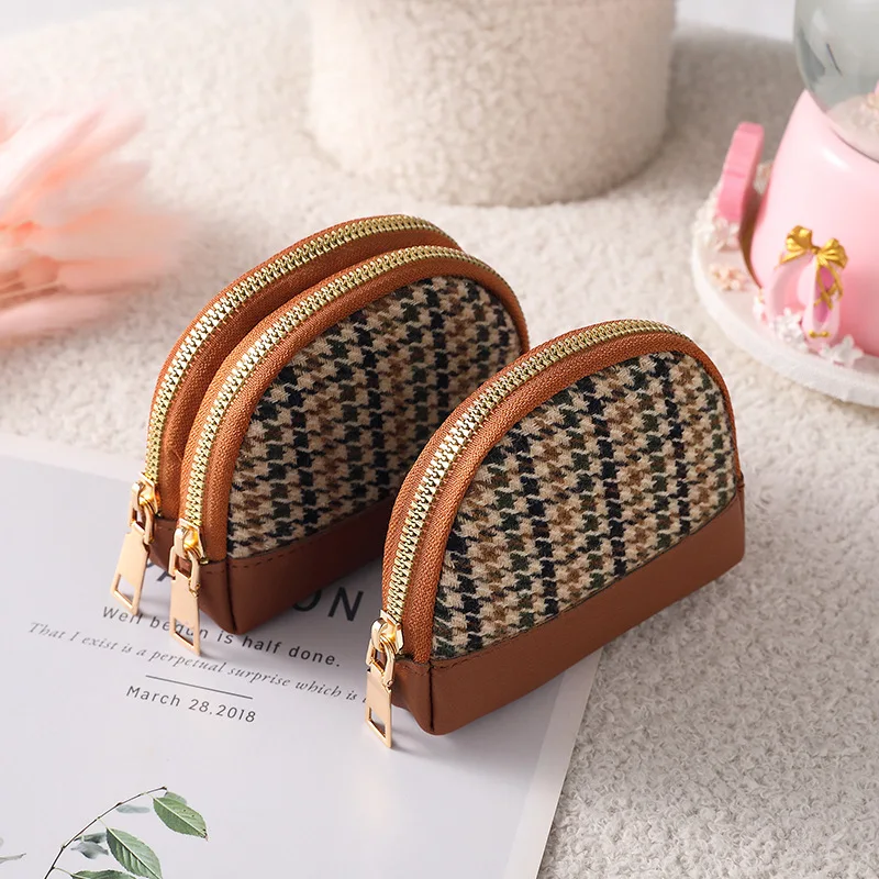 Women Wallet Key Bag Small Coin Purse Women\'s Short Fashion Zipper Key Multi-layer Hand Coin Card Bag Money Bag Clutch Card Hold