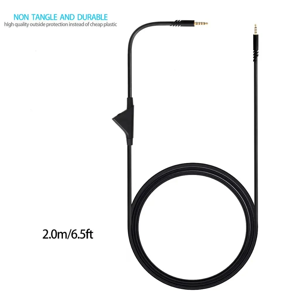 Replacement Earphone Cable Cord With Mute Volume Control For Astro Astro A40/A40TR Headset Extension Line
