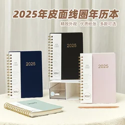 English 365 Days Coil Calendar 2025 Notebook Student Plan Book Colored Business Calendar Book school planner  diary  note book