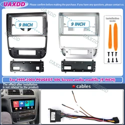 For 1999-2004 PEUGEOT 406 9inch Car stereo radio Android frame panel fascia cable video harness adapter dashboard decoder canbus