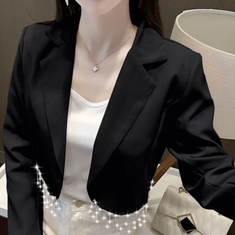 Women\'s Clothes Spring Autumn 2023 New Fashion Celebrity Temperament Design Sense Heavy Industry Diamond Tassel Short Blazer