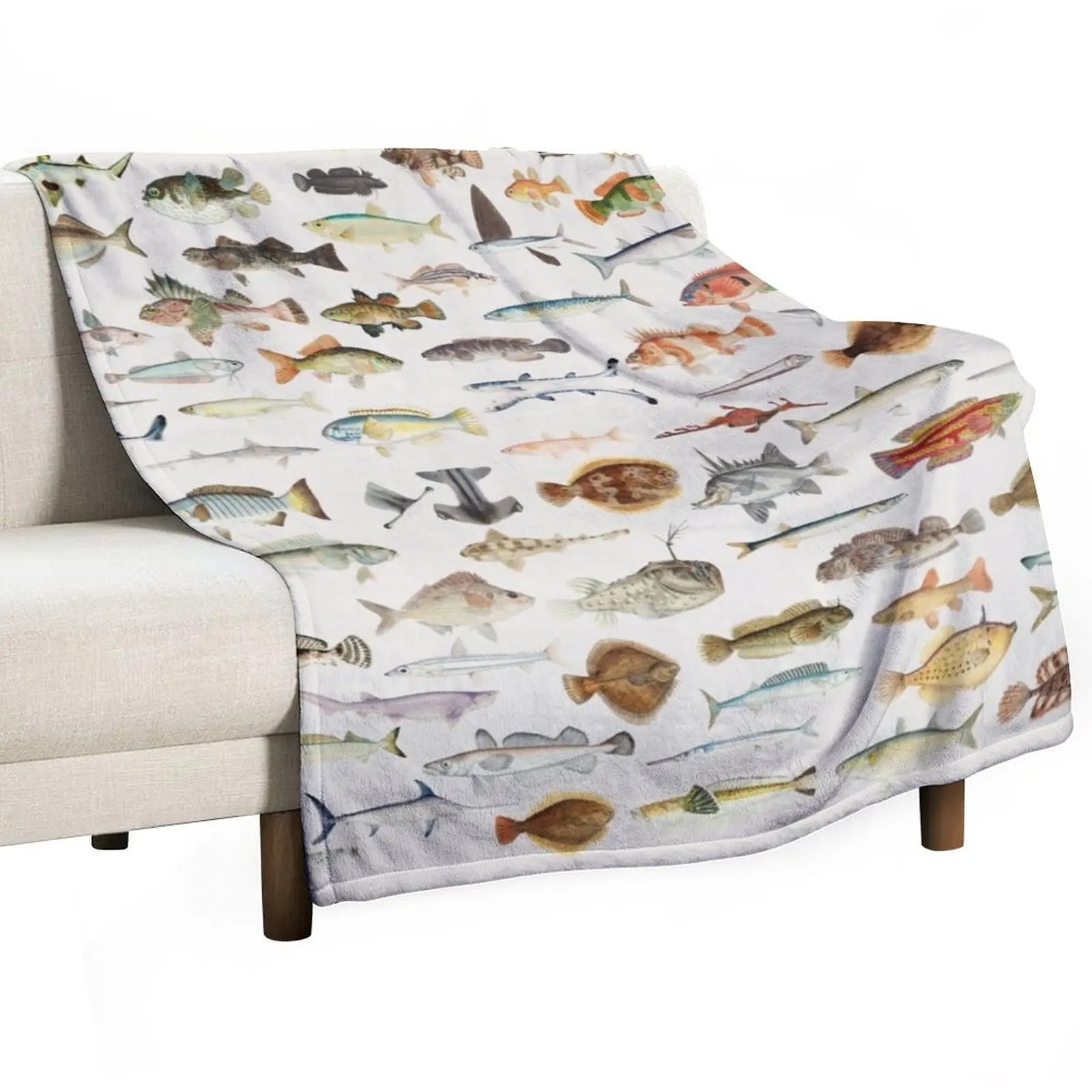 

Fish Chart Throw Blanket Hairys For Sofa Thin Baby Fashion Sofas Blankets