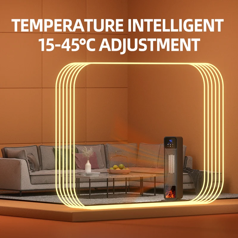 Electronic Wall-Mounted Heater Quick Heating Electric Warmer Air Circulator Fan for Home Comfort And Energy Saving