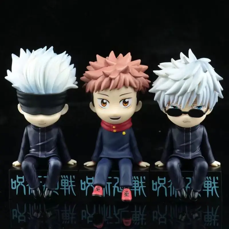 11cm Anime Jujutsu Kaisen Figure Itadori Gojo Satori Fushiguro Megumi Kugisaki Kawaii PVC Model Vehicle-mounted Action Figure