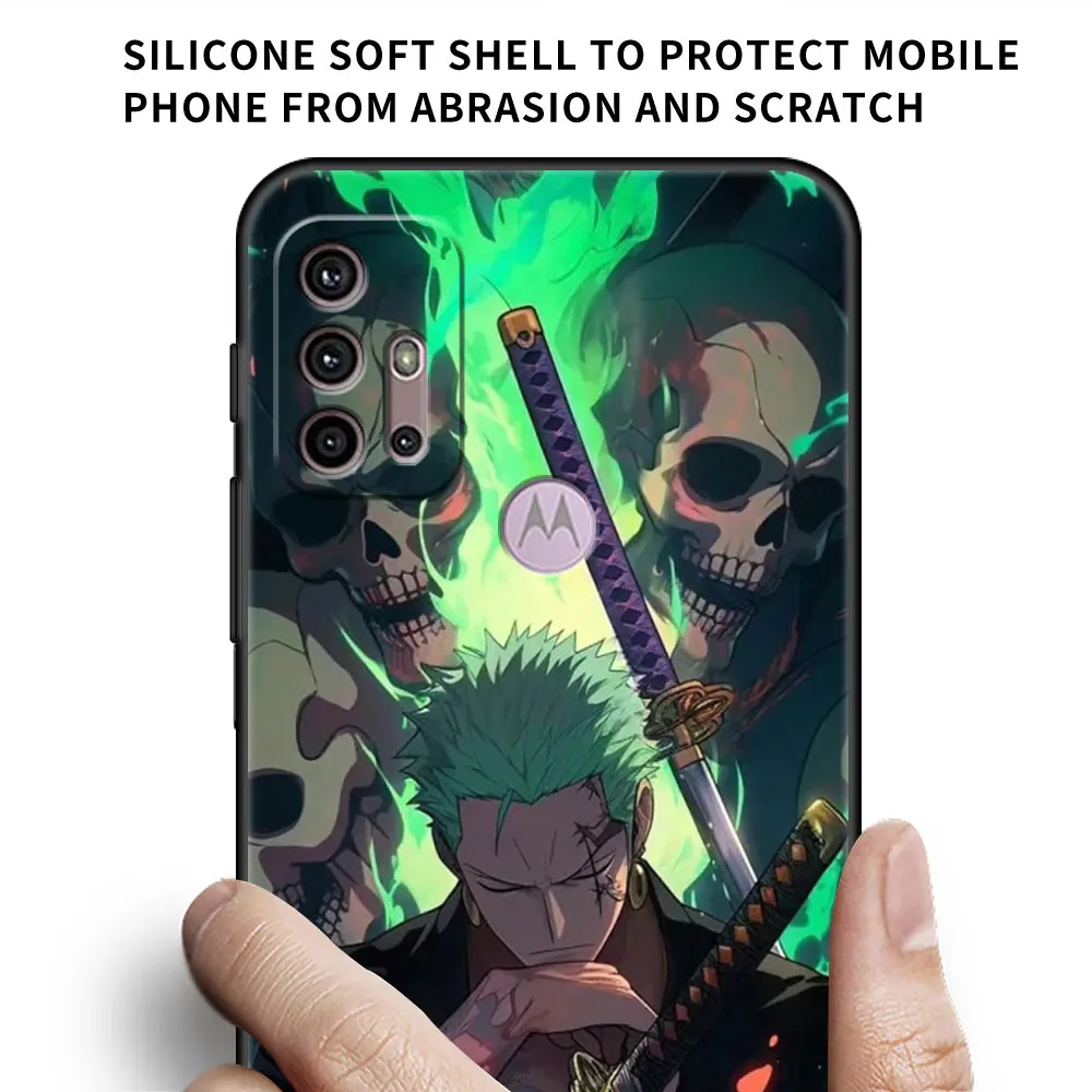 Case For Motorola G60 G30 G22 G52 G51 G71 G31 One Fusion Edge 20 30 G9 G8 G72 G32 G30 Soft Phone Cover Luffy One-Pieces Anime