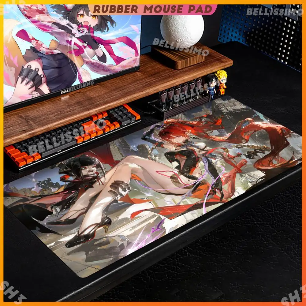 Imagem -03 - Non-slip Rubber Edge Locking Waves Mouse Pad Play Mats para Laptop Notebook pc Fashion Video Game Mouse Pad Keyboard