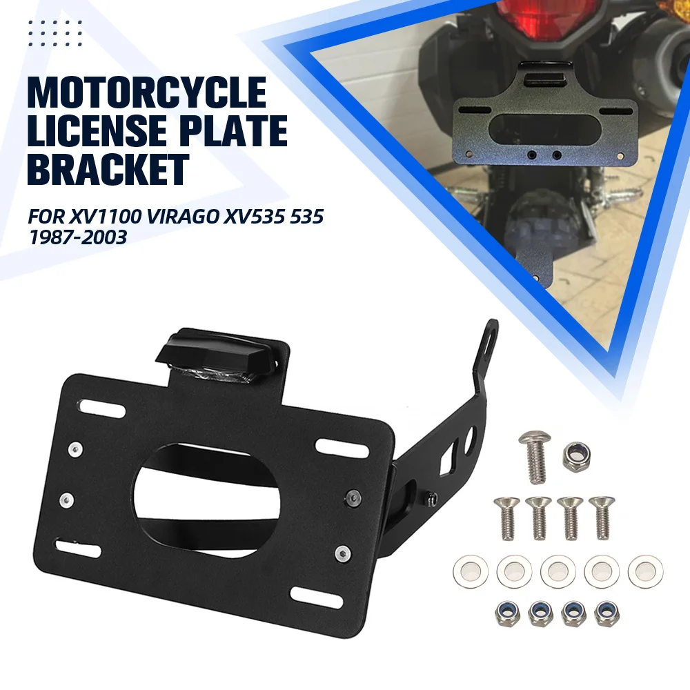 

Motorcycle License Plate Holder Tail Light Bracket Tidy Fender Eliminator For Yamaha XV1100 Virago XV535 535 1987-2001 2002 2003