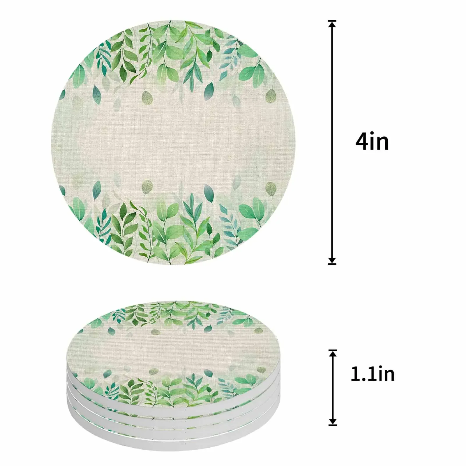 Mats Background Of Plant Deciduous Linen Coasters Cup Mat Coasters for Cups Drink Coaster Tea Coffee Pad Drinkware Kitchen Bar