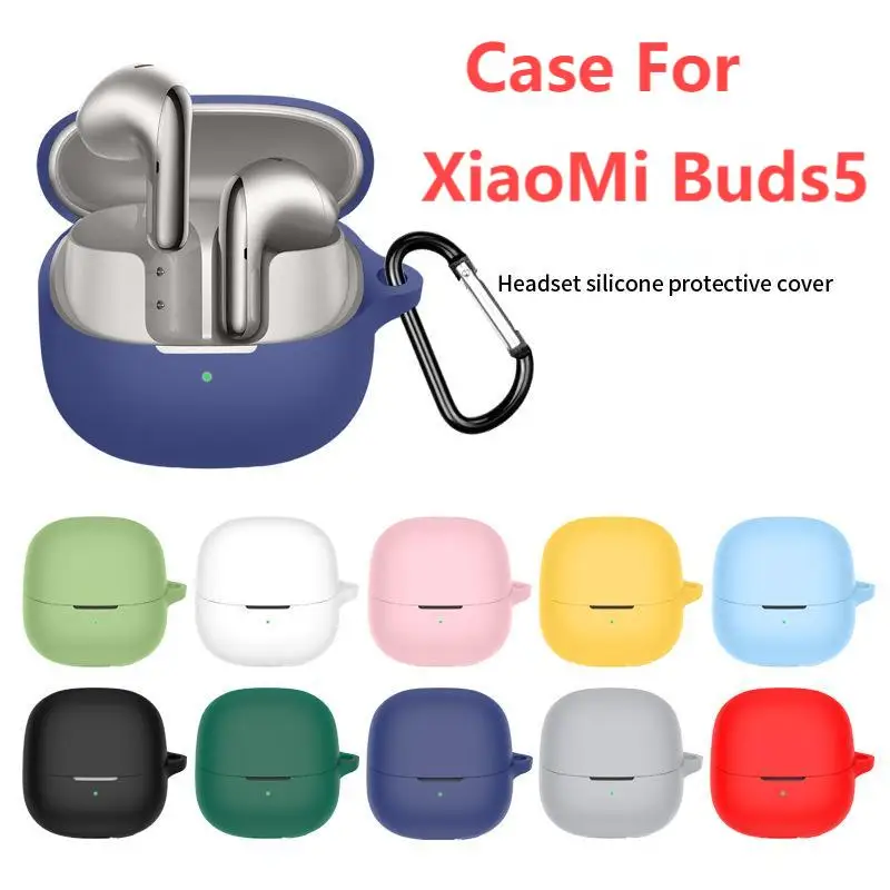 Earphone Case Cover For Xiaomi Buds 5 Case Protector Soft Silicone Headphones Protective Shell Skin For Xiao mi Buds5 Box