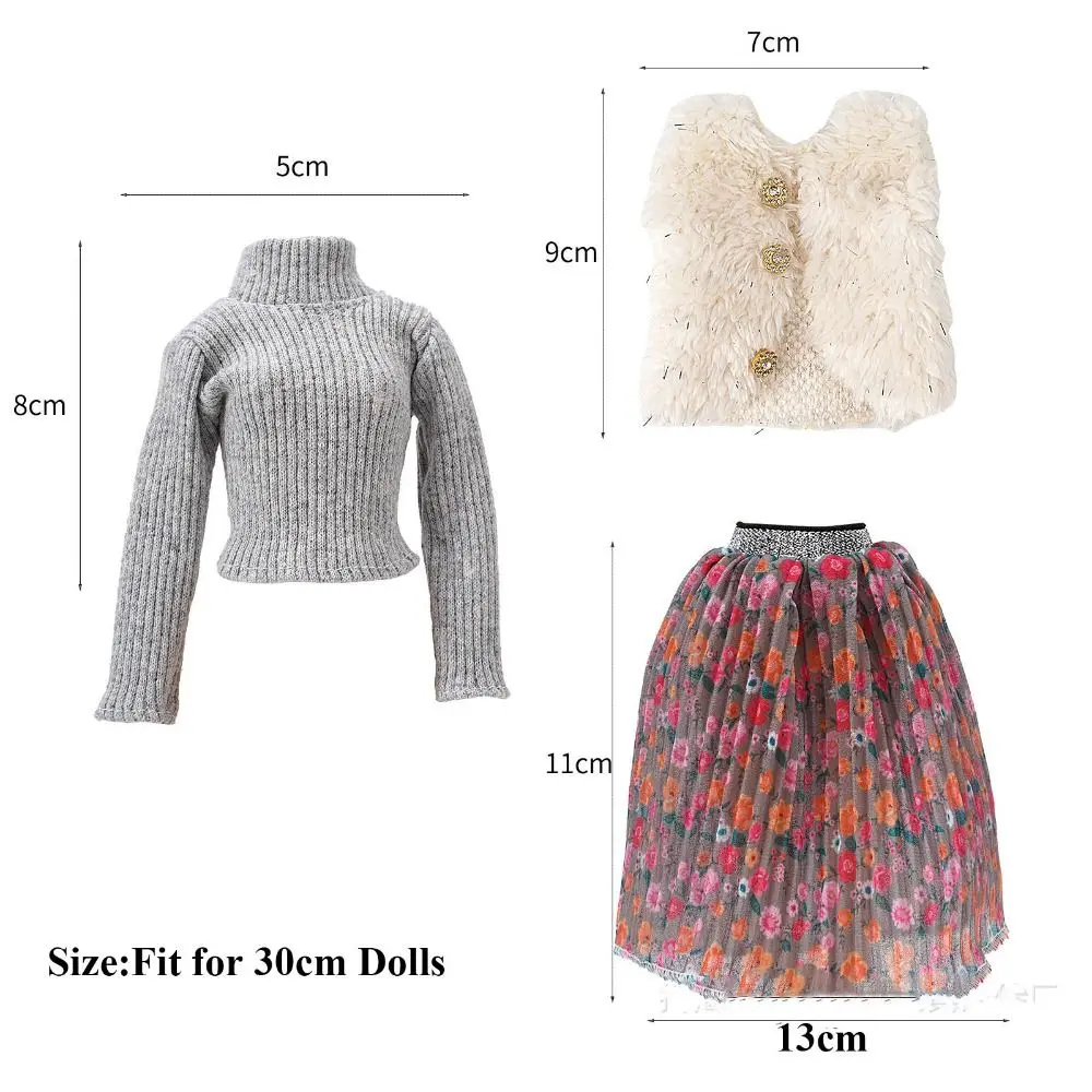 新しいファッションカジュアルドレス服靴バッグ冬のセータースカート人形 DIY アクセサリー手作り 1/6 BJD 30 センチメートル人形