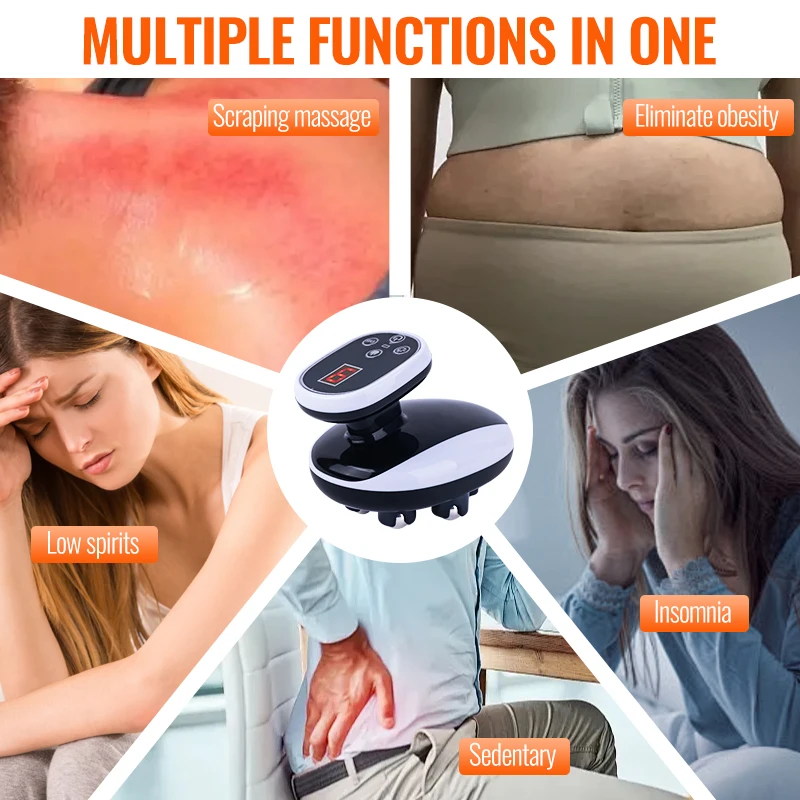 Dispositivo de massagem equipamento de compressa quente massagem de pulso ajuste de nove velocidades disponível para todo o corpo microcorrente biológica