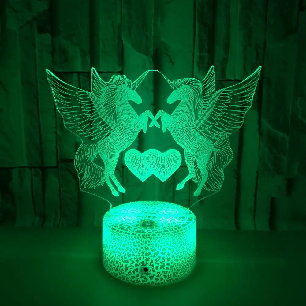 

Ночник Nighdn с 3D иллюзионным единорогом, USB-ночник с сенсорным управлением, украшение для спальни, детский ночник, Подарочные игрушки для девочек, для детей