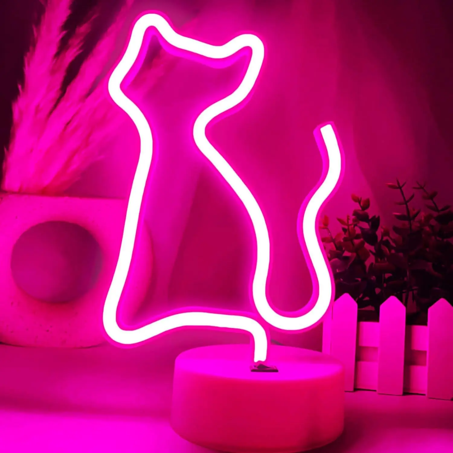 

Cat Neon Light Sign LED Animal Design Figure Lights USB and Battery Powered Room Home Decor Table Night Lights 06