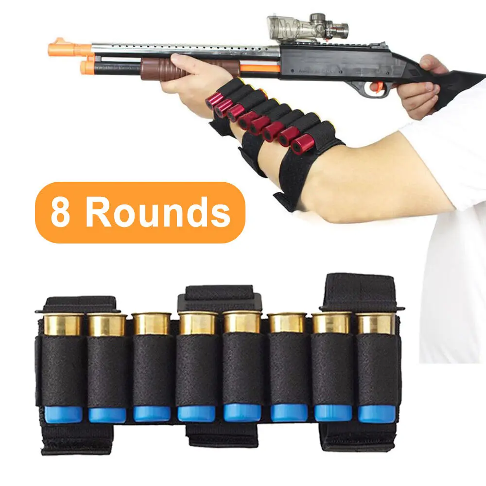 

Tactical 8 Holes Shell Holder Arm Rifle Bullet Pouch Ammo Shotgun Shells Holder