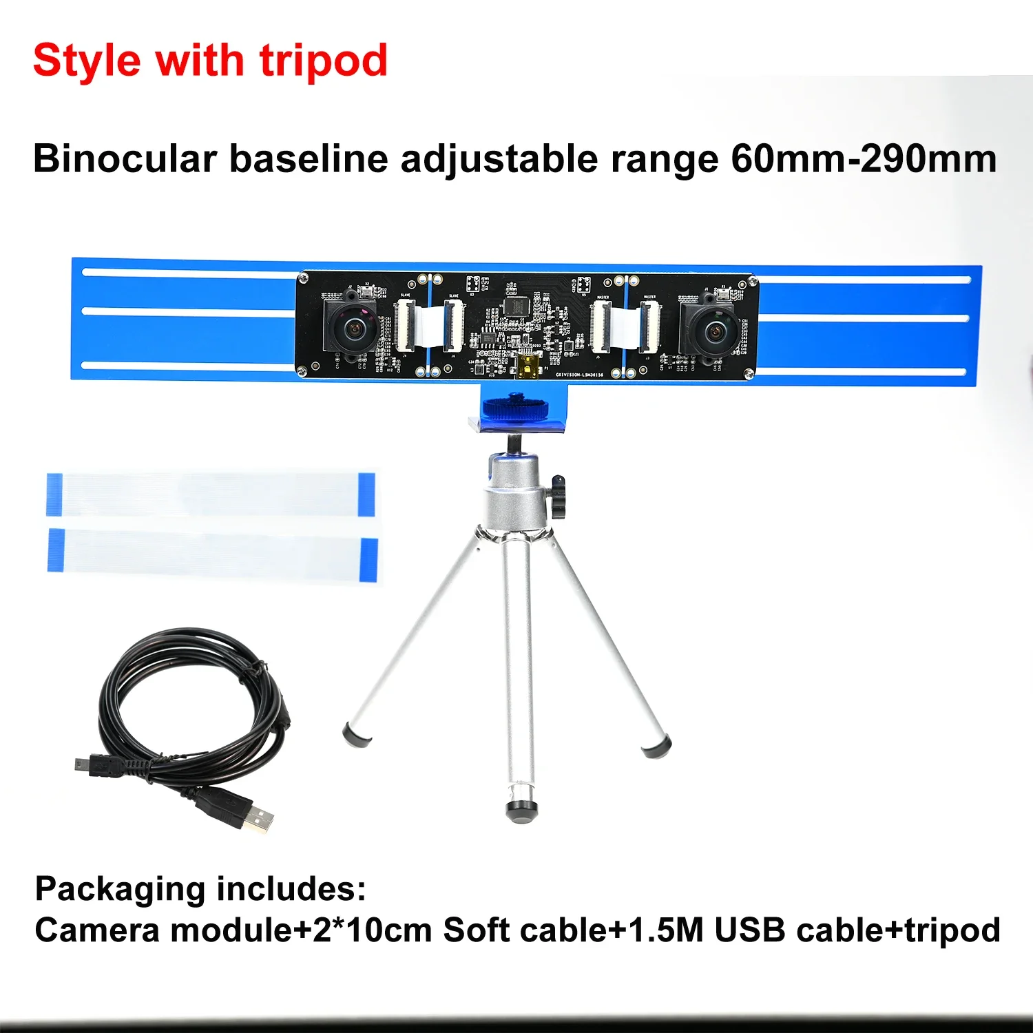 3840x1080 30fps USB Camera Module,Dual Lens Synchronous Same Frame,1080P HD Webcam Driver Free,Fixed Focus