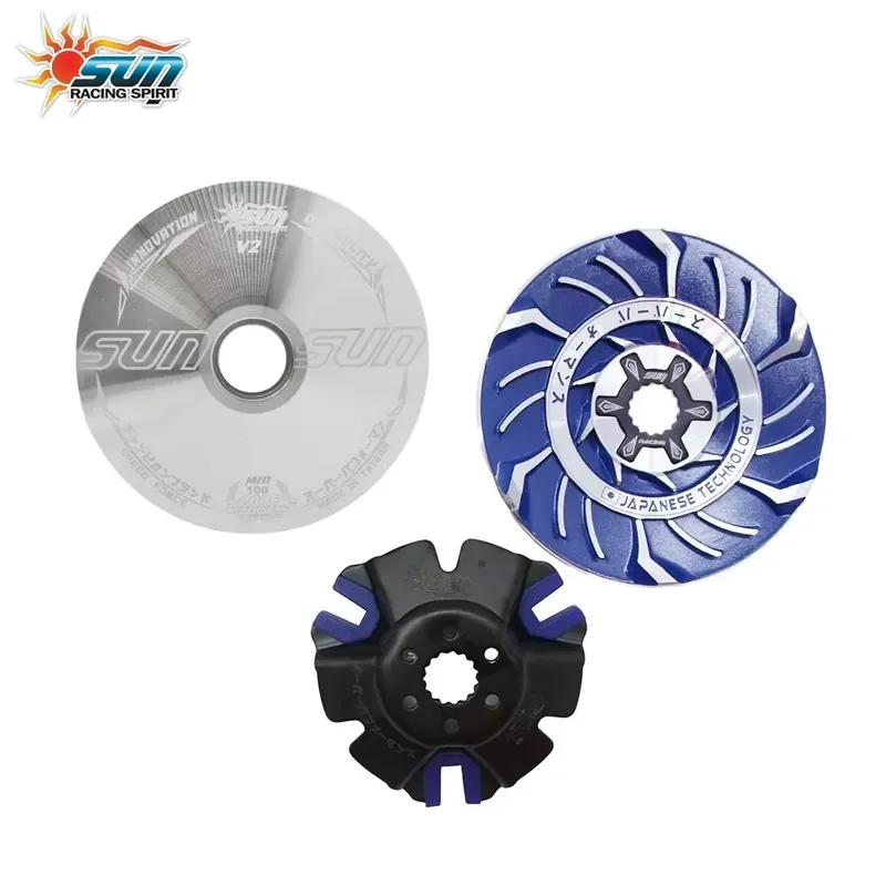 SUN Racing MIO100 MO100-CVT015 Steel Pulley Set New Taiwan Scooter Retrofit Upgrade Drive Pulley CVT System
