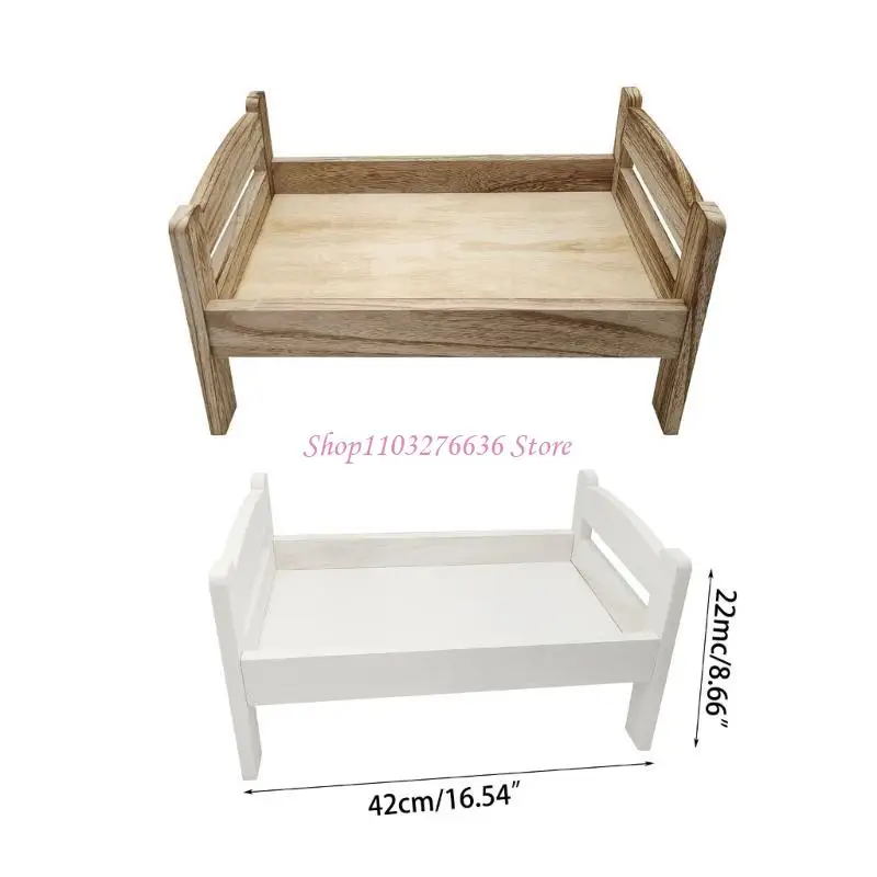 R6FD الدعائم التصوير الفوتوغرافي لحديثي الولادة، سرير الطفل الخشبي صور الدعائم التصوير الفوتوغرافي للرضع استوديو التقاط الصور