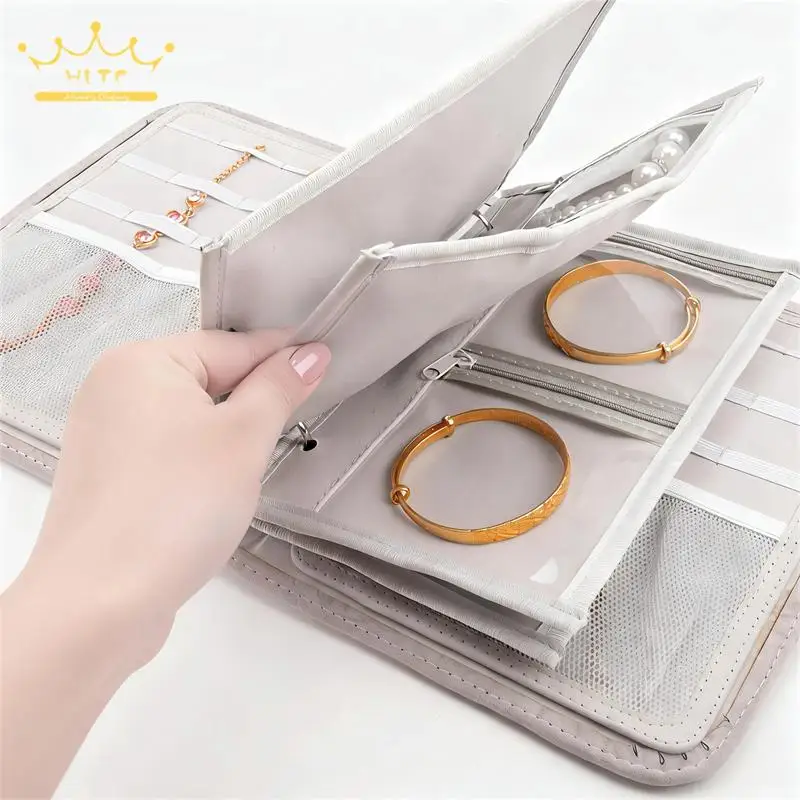 

Съемный органайзер для украшений в виде книги: портативная дорожная сумка для хранения браслетов, серег и ожерелий