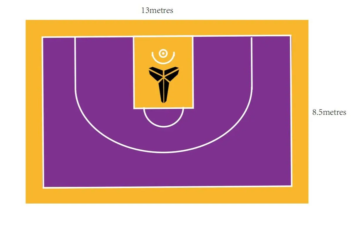 Beable Outdoor Half Sports Court 3x3 PP Basketball Playground Interlocking Flooring For Backyard With Full 3 Point Line LOGO