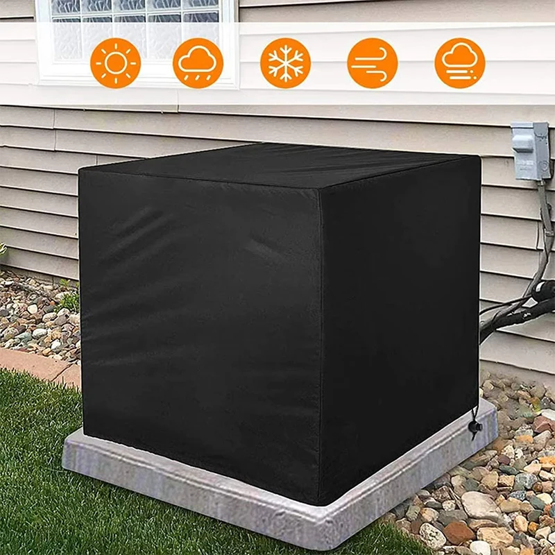 

Square Waterproof Air Conditioner Cover For Exterior Unit Outdoor Central AC Cover Windproof Rainproof