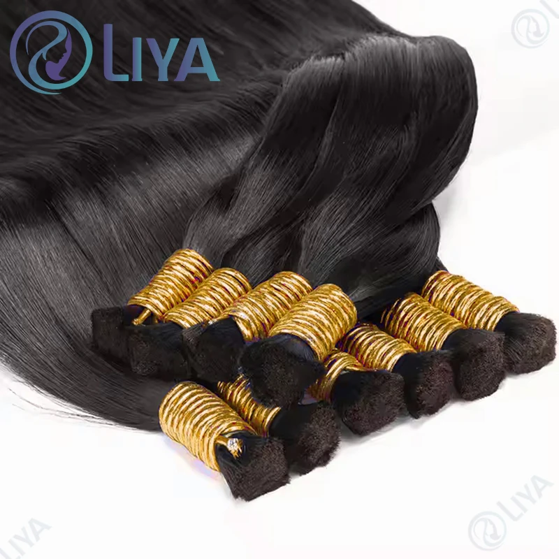 Bone Straight No Weft Bulk Hair For Braiding 100G Hair Bulk For Braiding Raw Indian Hair Bundles 100% Human Hair Extensions