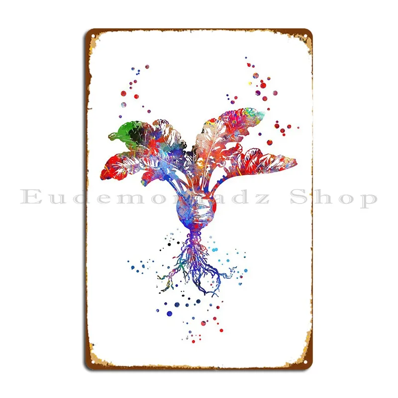 Póster de placa de Metal de kohlnrabi, decoración de pared, cueva de cine, cartel de lata de garaje personalizado