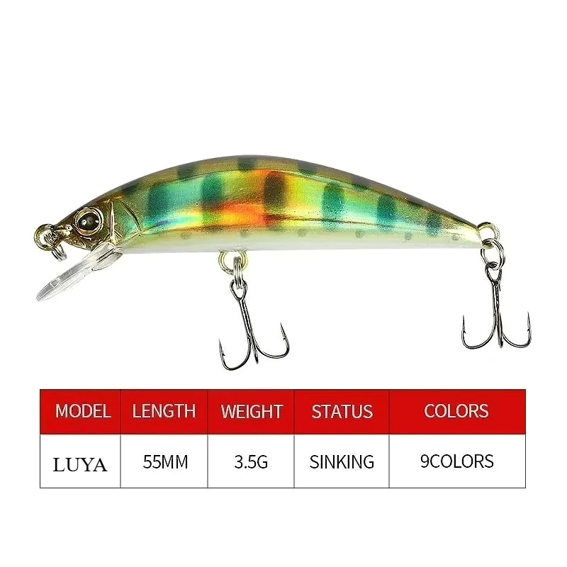 Lure Accessories3D Fish Eye Submersible Minnow Bass Croaker 55mm3.5g Freshwater Creek Mini Road Runner High Quality Hand Painted