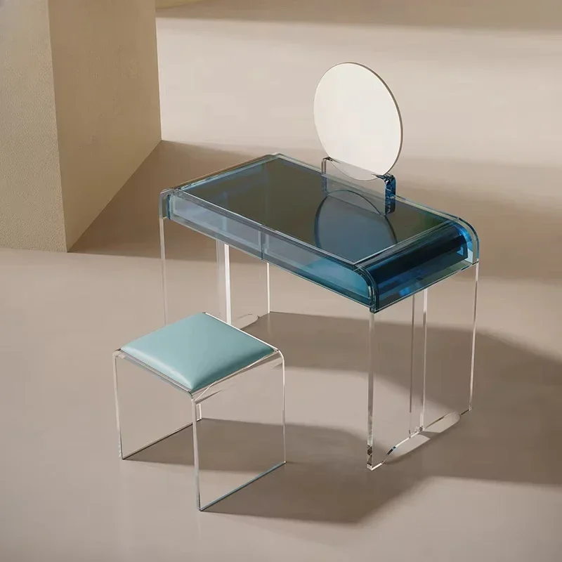 Furniture Modern Minimalist Luxury Makeup Vanity Acrylic Dressing Table  for Bedroom Use