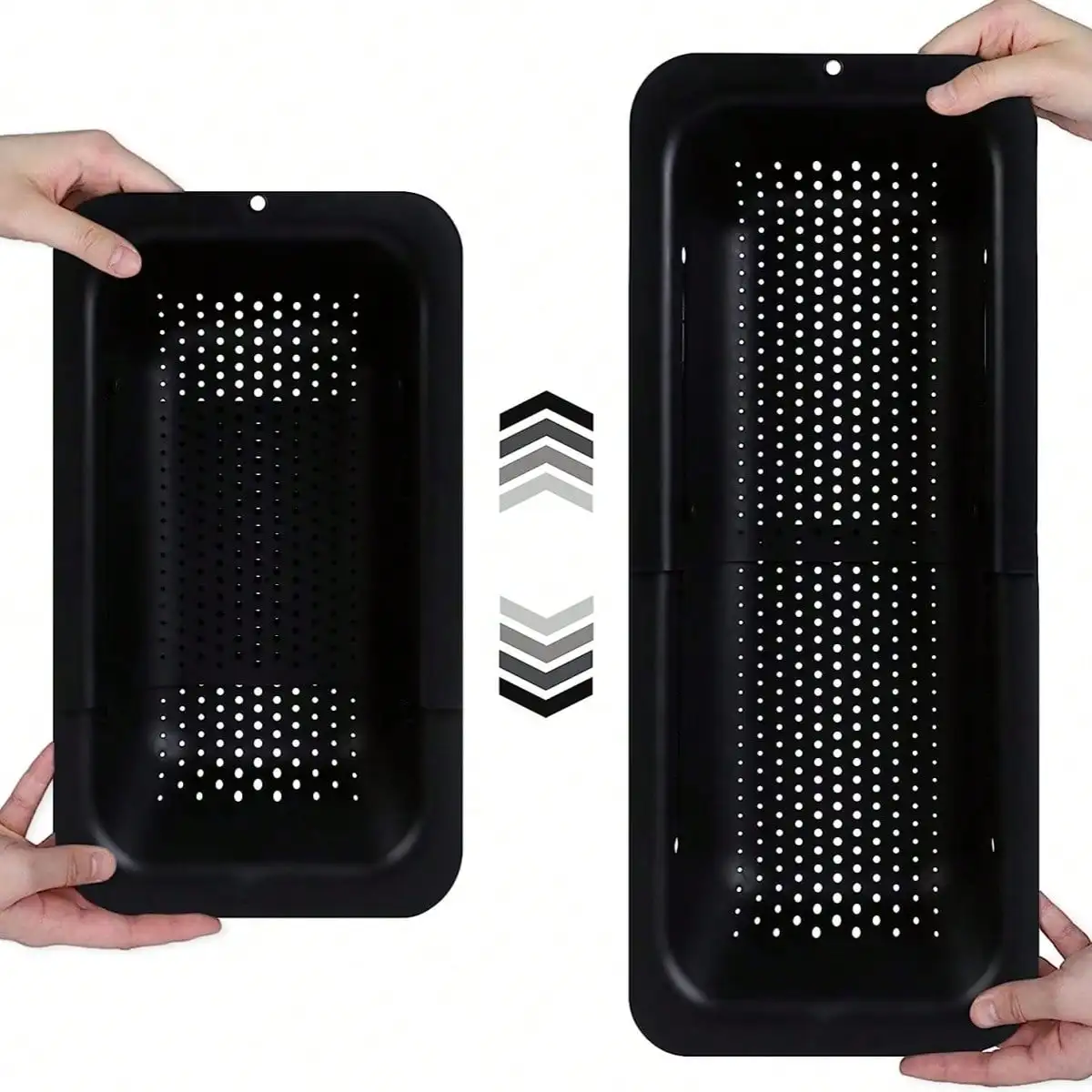 1pc，Kitchen retractable sink drain basket multi-functional fruit and vegetable cleaning basket drain dish rack plastic dish rack