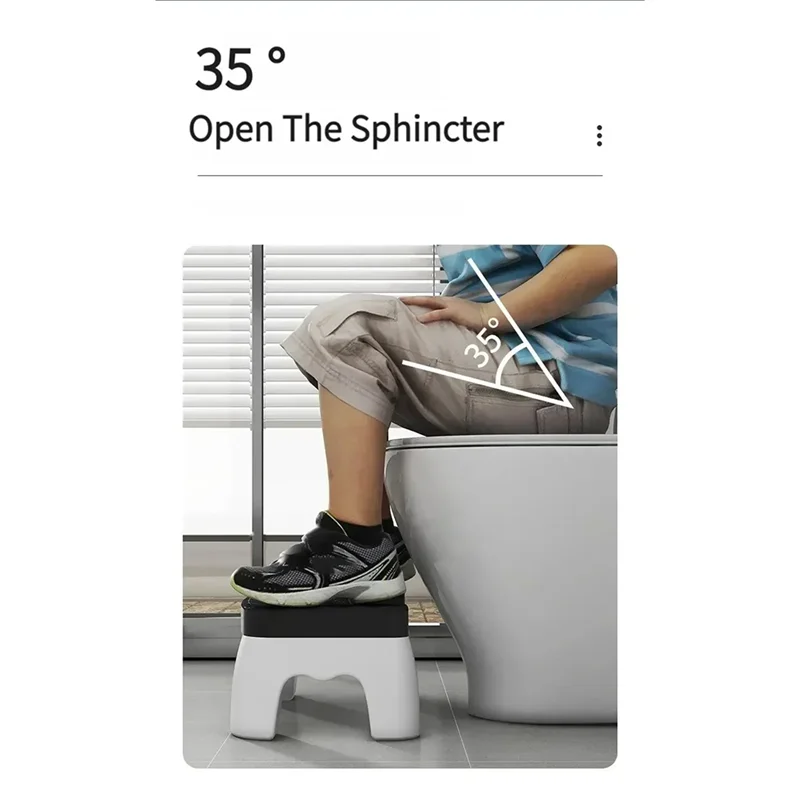 

AB66-Home Adult Bathroom Accessories Toilet Squat Stool Removable Non-Slip Toilet Seat Stool Portable Squat Stool