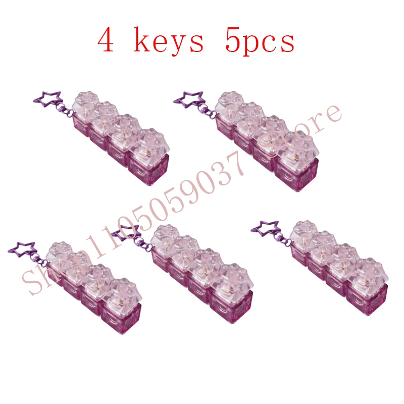Crystal Cat Claw 4 Keyboard Clicker LED Stress Relieving Sensory Toy Adult and Children's Keyboard Stress Relieving Tool