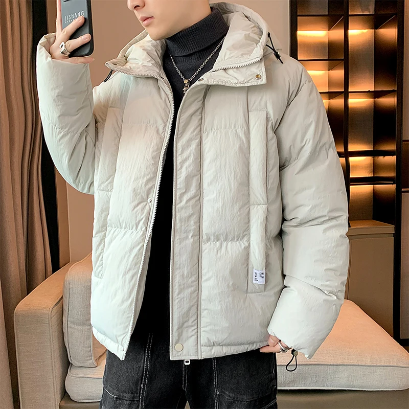 New Bread Cotton-Padded Jackets 2023 Autumn Winter Men\'s Casual Solid Thicken Parkas Outwear Windproof Warm Hooded WADDED JACKET