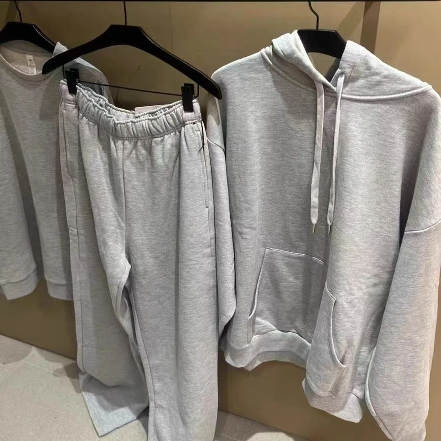 

lo Cotton Hoodie Drawstring Versatile PurePullover Hoodie Sports Top Yoga Shirts Hooded Loose Spring Outdoor Hoodie