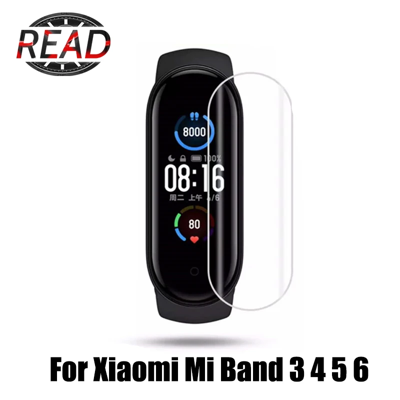 Film hidrogel TPU untuk Xiaomi Mi Band 7 6 5 4 3, lapisan pelindung layar penuh antigores tahan ledakan untuk Xiaomi Mi band 6 7