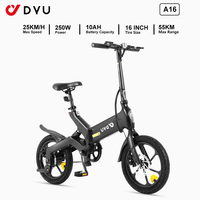 DYU A16 Foldable Adult Electric Bike 250W Motor Electrical Road Bicycle 36V 10Ah E-bike 16\