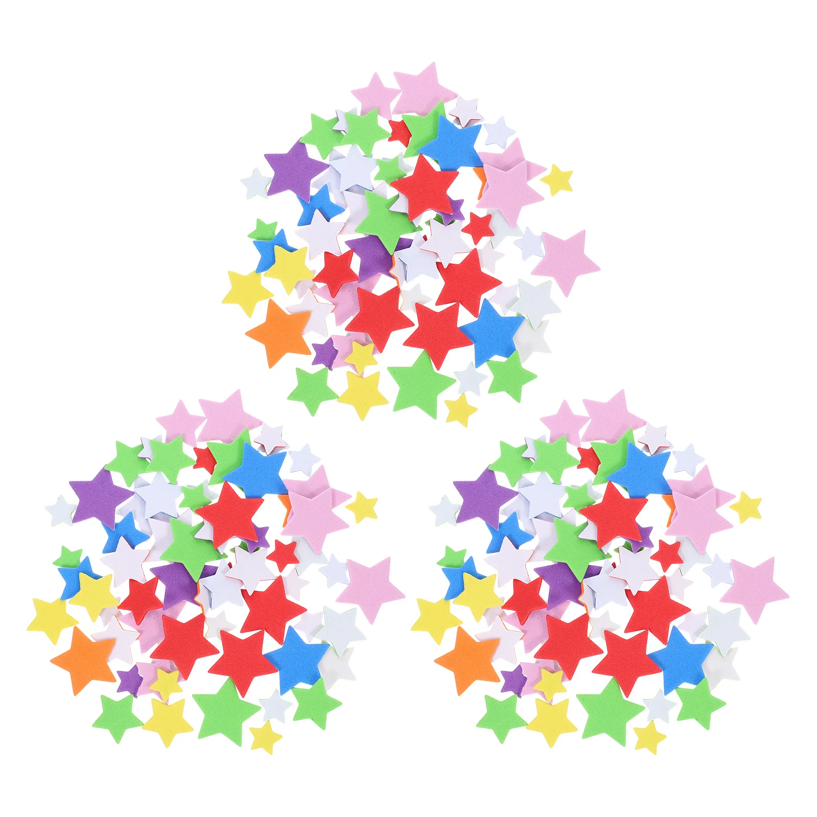 ملصقات على شكل نجمة إسفنجية من إيفا ملونة ذاتية اللصق للتعرف على شكل ألوان القصاصات اليدوية في الفصول الدراسية