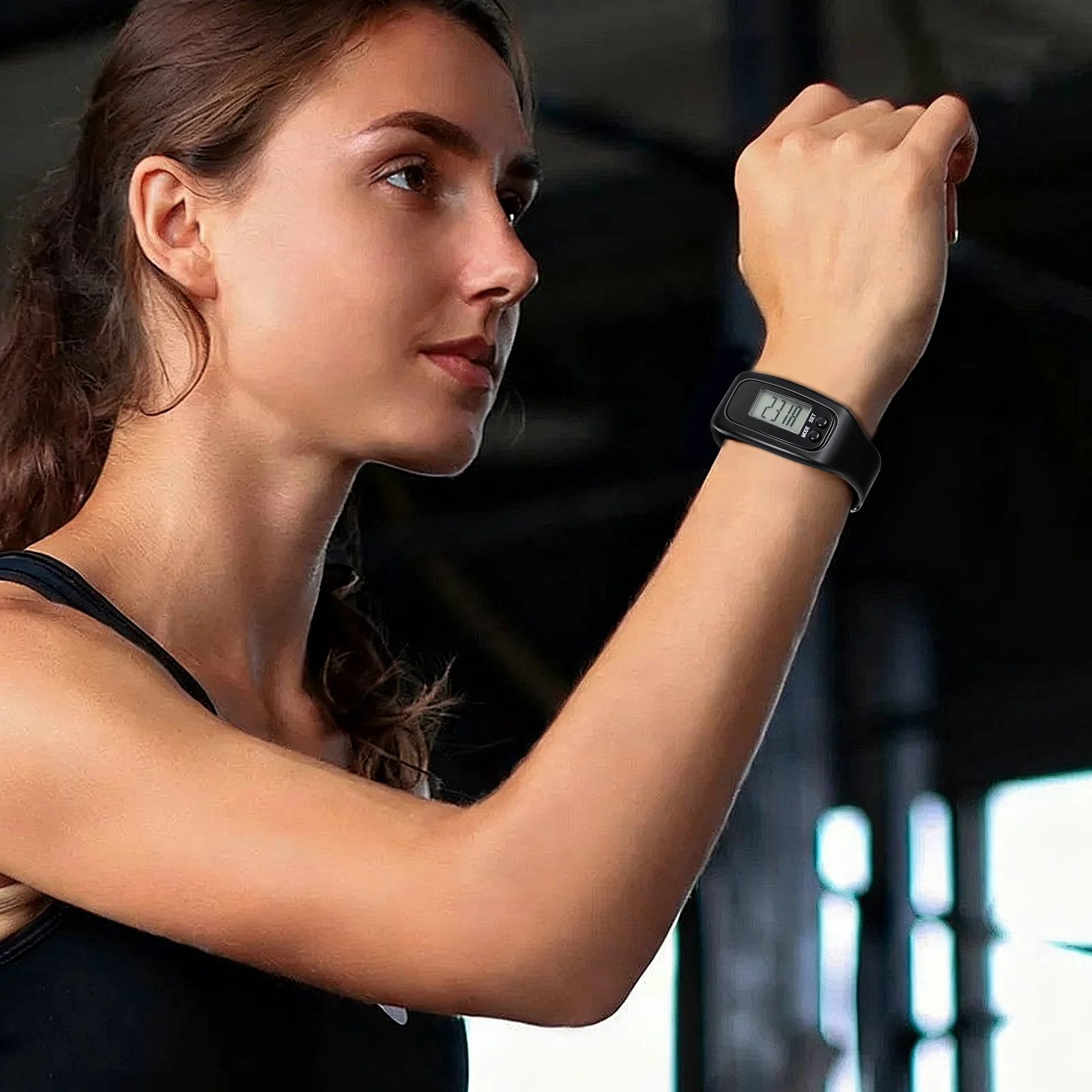 

Pedometer Watch Premium Silicone Band Multi-Function Step Counting Bracelet Suitable for Seniors Walking Pedometer