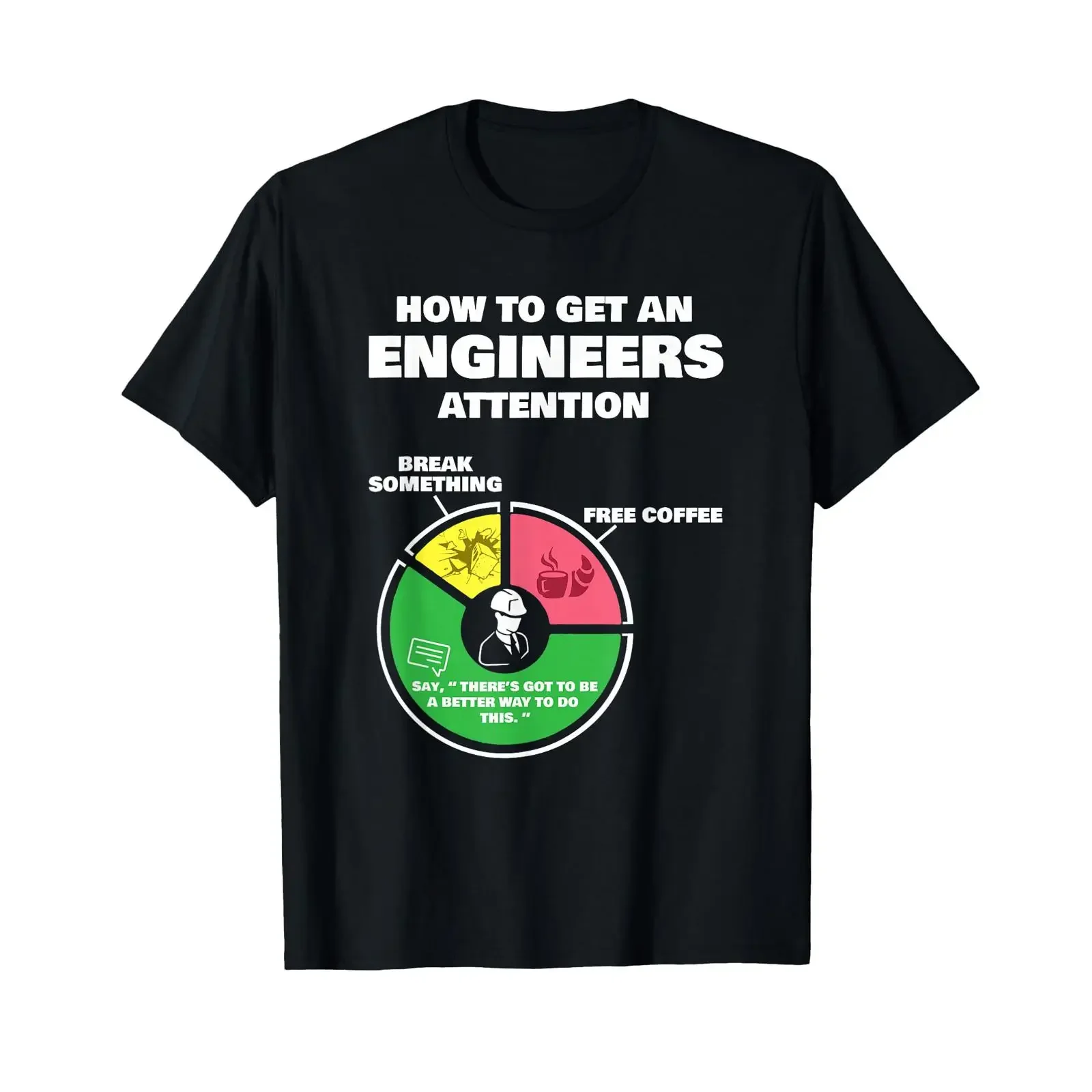 Engineer Engineering s How to Get Engineers Attention T Shirt vintage Washed Breathable streetwear Casual Soft homme