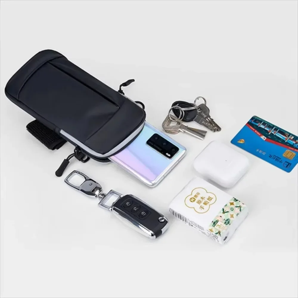 حقيبة هاتف بذراع الجري للجنسين، معدات اللياقة البدنية المحمولة مع حزام معصم لممارسة حامل الهاتف المحمول للرجال والنساء