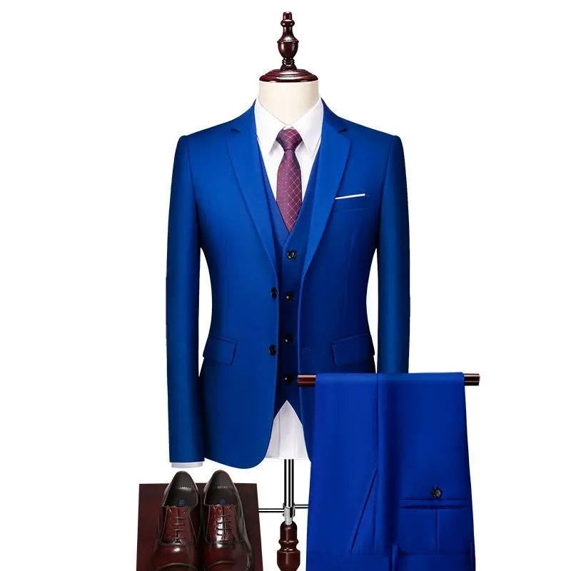 O909suit Koreanischen stil slim fit drei stück anzug plus größe männer anzug bräutigam kleid professionelle anzug formelle anzug männer anzug Korea