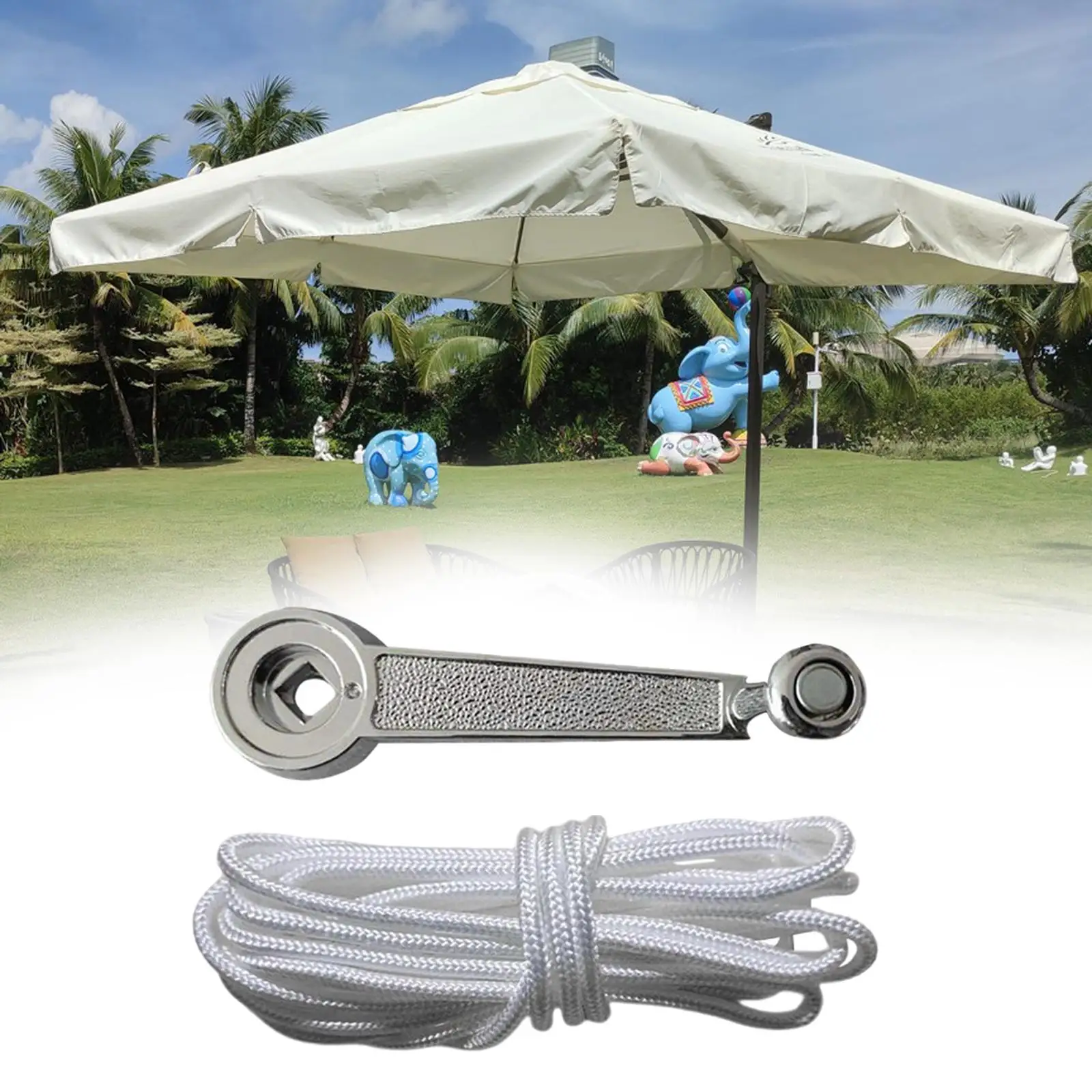 Patio Umbrella Crank Handle Umbrella Replacement Parts Patio Umbrella Accessories for Courtyard Balcony Beach Lawn Patio