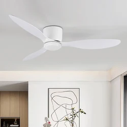 Modern Black White Low Floor DC Motor 30W Ceiling Fans With Remote Control Simple Ceiling Fan Without Light Home Fan