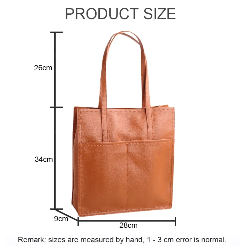 2024 New Women\'s Tote Bag Lady Luxury Cowhide Real Leather Handbag Female Laptop Commuting Briefcase Shoulder Bag Document Case