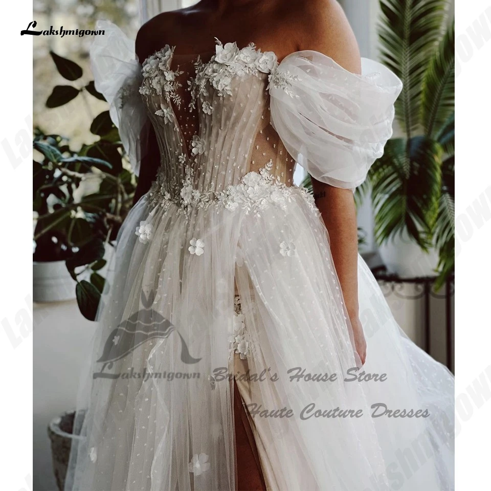 Yanshmigown-Robe de mariée bohème florale à lacets dans le dos, corset éducatif, grande taille, luxe, patients de princesse, tout ce qui est 2023, robe de plage