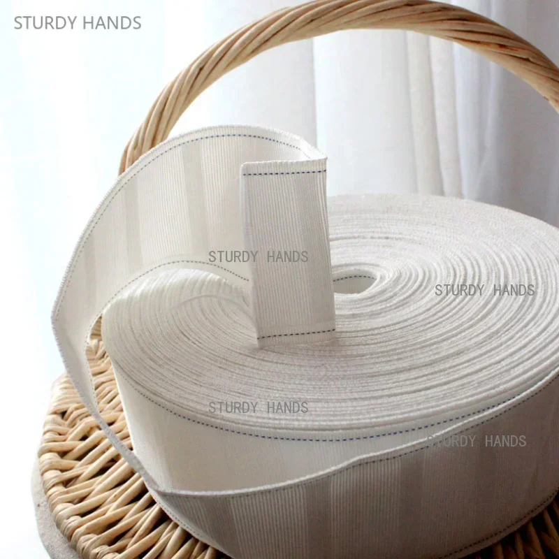 5~20 meter high-quality cotton curtain hanging fabric thickened/encrypted curtain accessories with white cloth tape