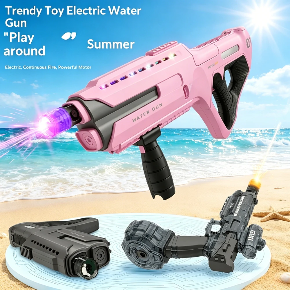 Large Capacity  Electric Water Gun Auto Water Filling High Pressure Pulse Shooting Children Beach Swimming Pool Water Game Toy