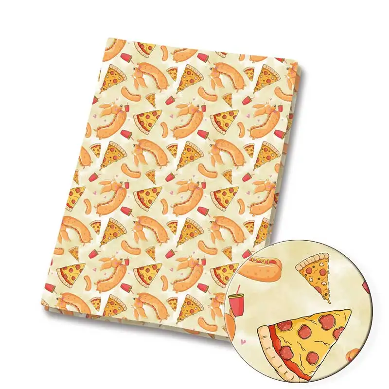 

Cake pizza Fabric DIY140*50cm Handmade Sewing Patchwork Quilting Baby Dress Home Sheet Printed Fabric Fabric Sewing Kids Fabric