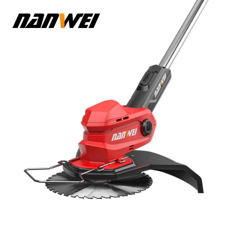 NANWEI Home Weeding Machine Lawn Trimmer 21V Brushless and Rechargeable Lithium Ion Electric Mower Small