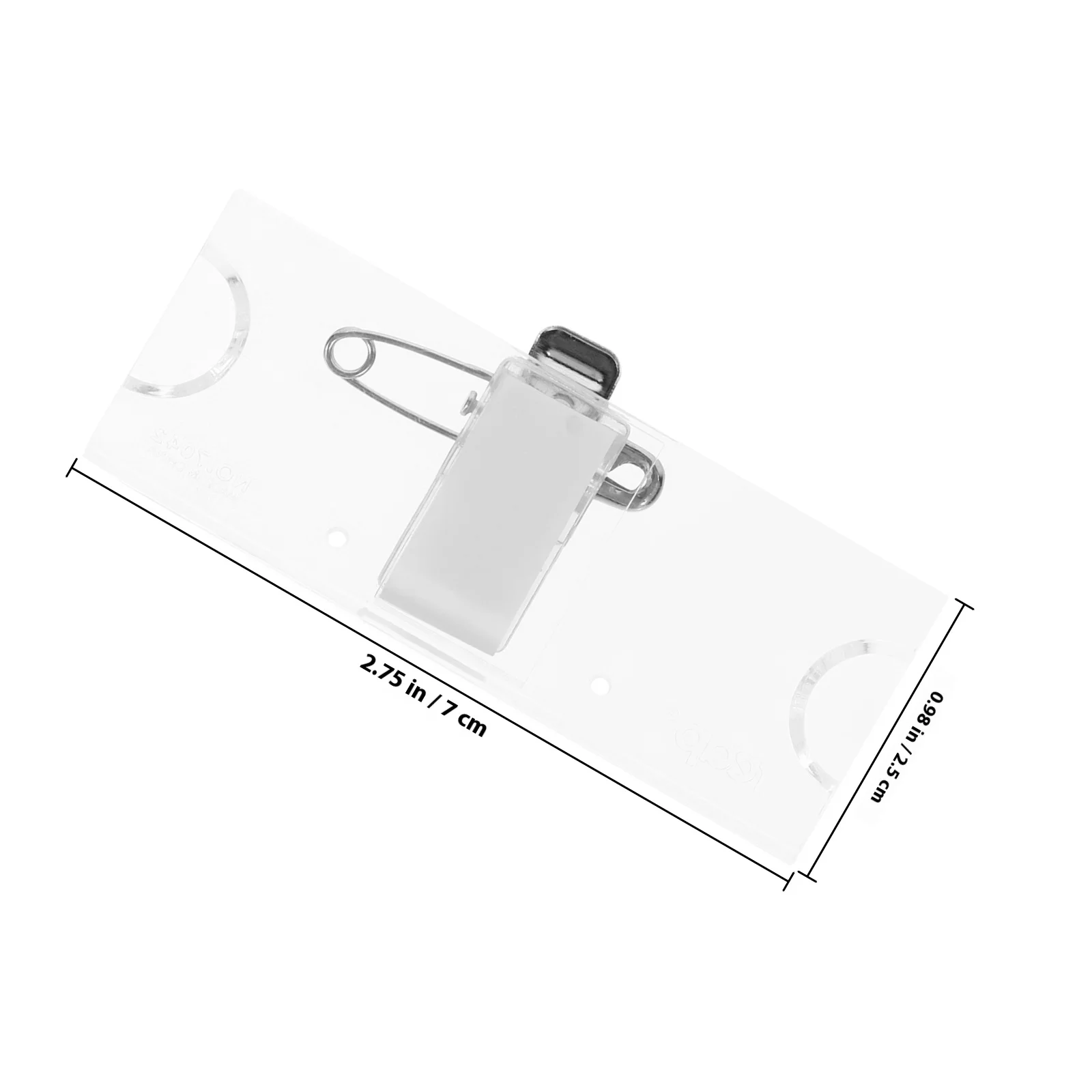 10 قطعة مشبك شارة أكريليك حامل علامة الاسم حامل بطاقات التعريف الشخصية الشفافة للعمل مكتب المدرسة فندق تحديد الموظفين الموظفين #4